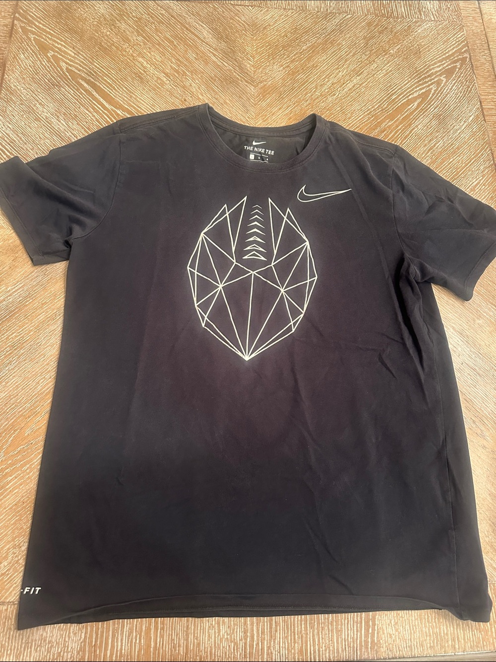 Nike Black Short-Sleeve Football Tee